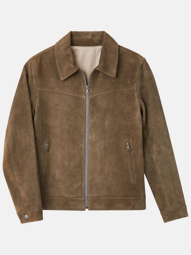 Lambskin Suede Jacket Brown - IKALOOOK - BALAAN 3