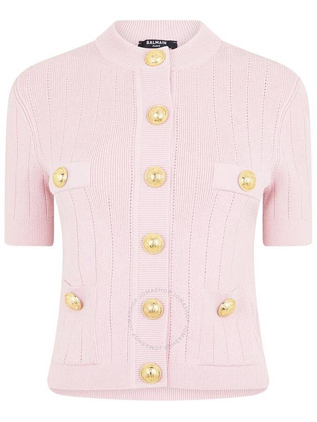 Balmain V-Neck Cropped Cardigan, Brand Size 38 (US Size 6) - BALMAIN - BALAAN 1