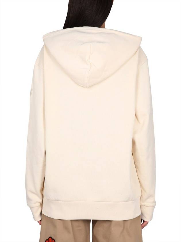 Flower Fleece Jersey Hoodie Beige - MONCLER - BALAAN 5