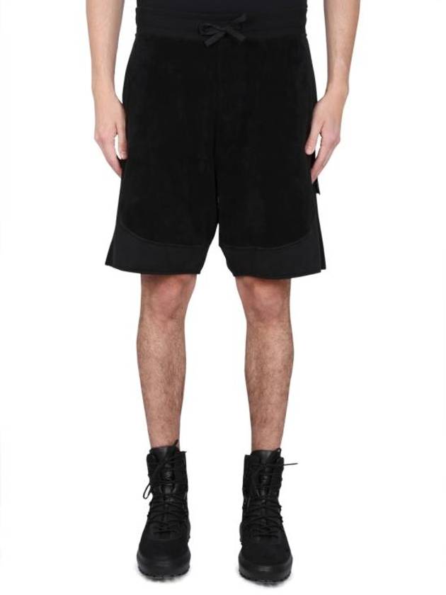 Cotton Terry Garment Dyed Shorts Black - STONE ISLAND - BALAAN 3