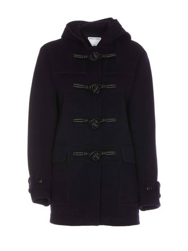 Knot Wool Duffel Coat Navy - BOTTEGA VENETA - BALAAN 1