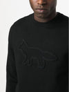 Contour Fox Patch Regular Sweatshirt Black - MAISON KITSUNE - BALAAN 5