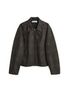 Mini Tartan Zip-Up Jacket Hunterbrown - OUR LEGACY - BALAAN 1