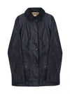 Beadnell Wax Zip-up Jacket Dark Navy - BARBOUR - BALAAN 2