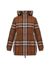 Women's Check Light Hooded Jacket Brown - BURBERRY - BALAAN 1