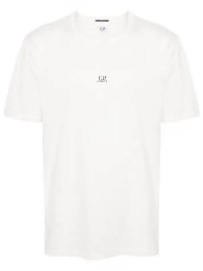 70/2 Mercerized Jersey Logo Short Sleeve T-Shirt White - CP COMPANY - BALAAN 2