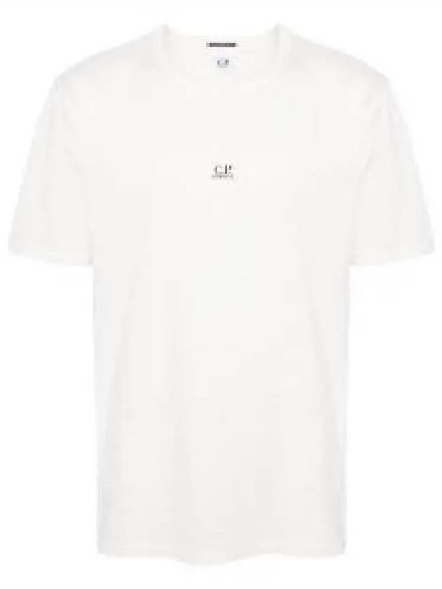 70/2 Mercerized Jersey Logo Short Sleeve T-Shirt White - CP COMPANY - BALAAN 2