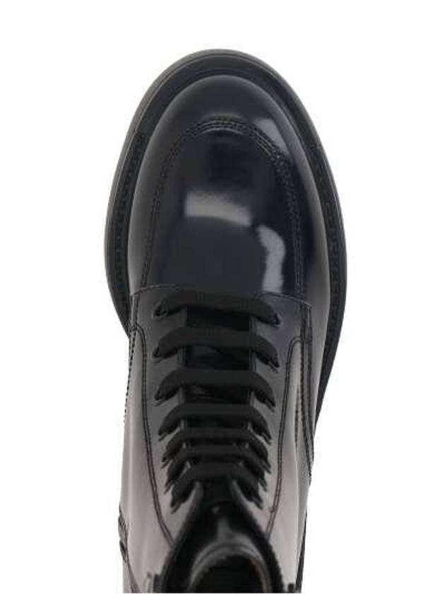 Brushed Leather Walker Boots Black - PRADA - BALAAN 5