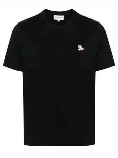 Chillax Fox Patch Regular Short Sleeve T-Shirt Black - MAISON KITSUNE - BALAAN 2