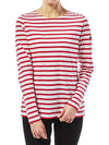 Minquiers Striped Long Sleeve T-Shirt Red - SAINT JAMES - BALAAN 6