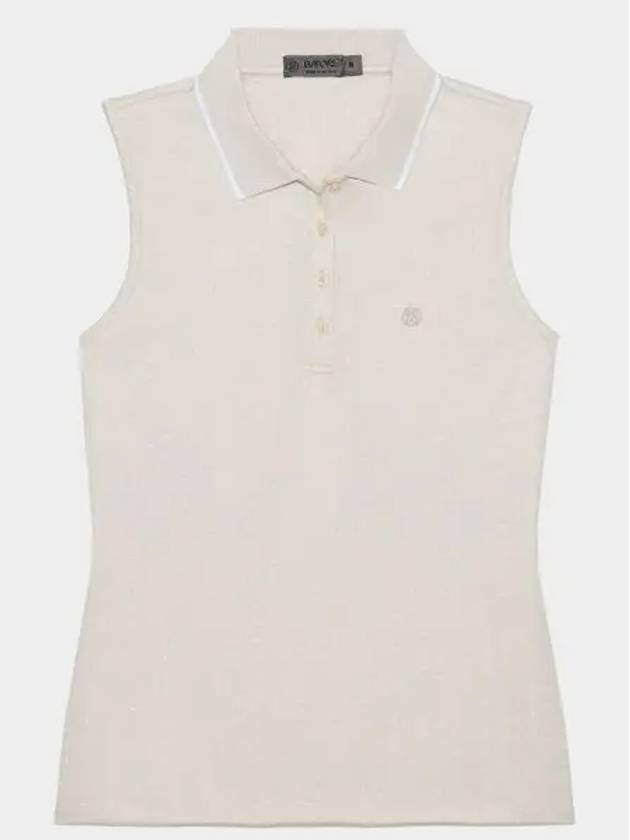 Polkadot Sleeveless Polo Shirt Beige - G/FORE - BALAAN 2