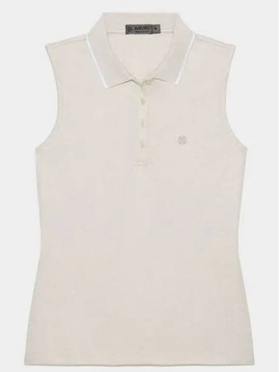 Polkadot Sleeveless Polo Shirt Beige - G/FORE - BALAAN 2