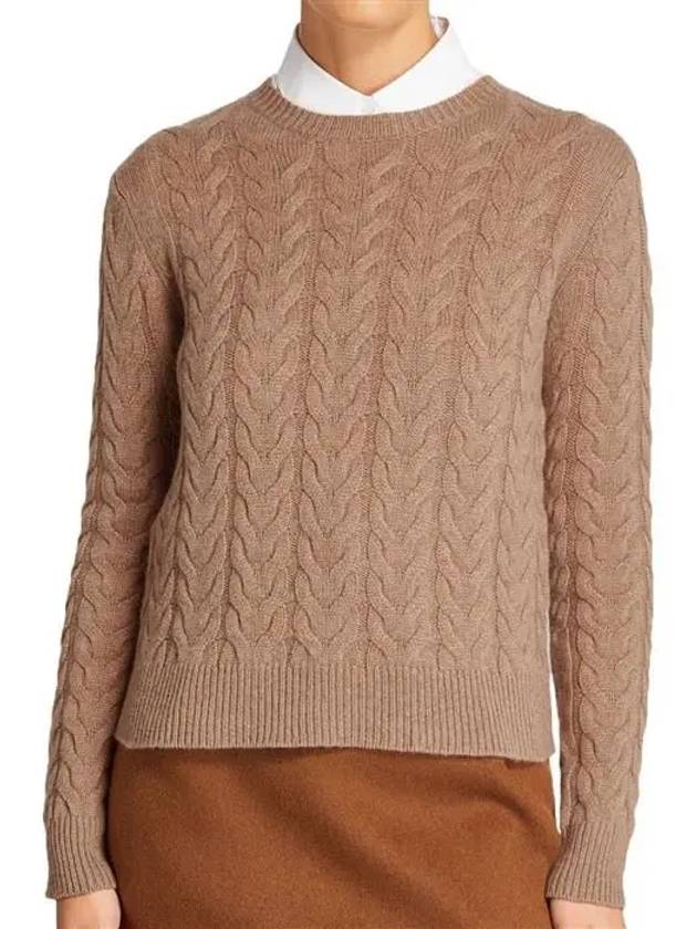 Cashmere Knit Top Camel - MAX MARA - BALAAN 2