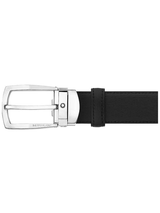 Pin Buckle 30mm Leather Belt Black - MONTBLANC - BALAAN 4