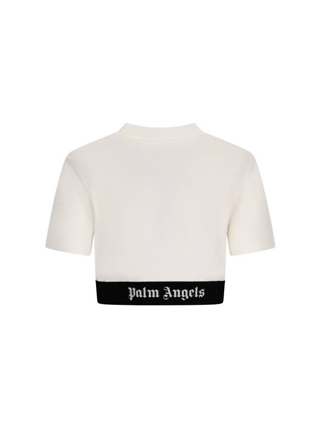 Short Sleeve T-Shirt PWAA051S24JER001 0310 White - PALM ANGELS - BALAAN 3