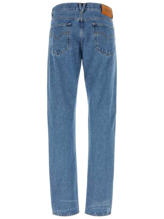 Denim Straight Pants 10108161A04165 1D360 Blue - VERSACE - BALAAN 3