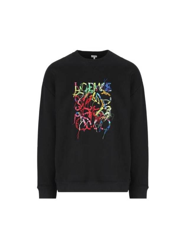 Multicoloured Anagram Embroidery Sweatshirt Black - LOEWE - BALAAN 1