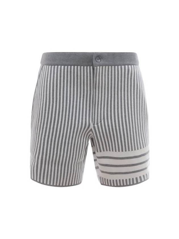 Seersucker Jacquard Shorts Grey - THOM BROWNE - BALAAN 2