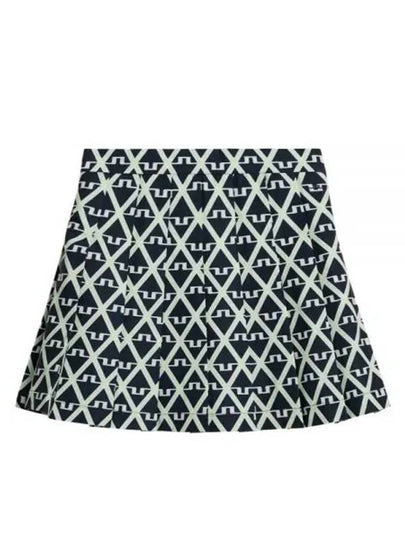 Golf Women's Adina Print Skirt Geo JL Navy - J.LINDEBERG - BALAAN 2