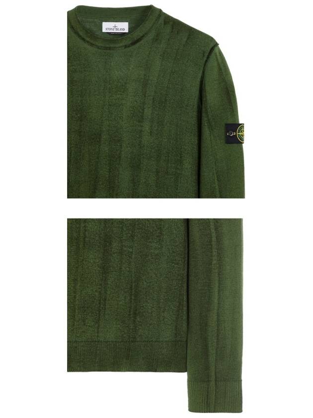 Waffen Patch Wool Knit Top Olive - STONE ISLAND - BALAAN 7