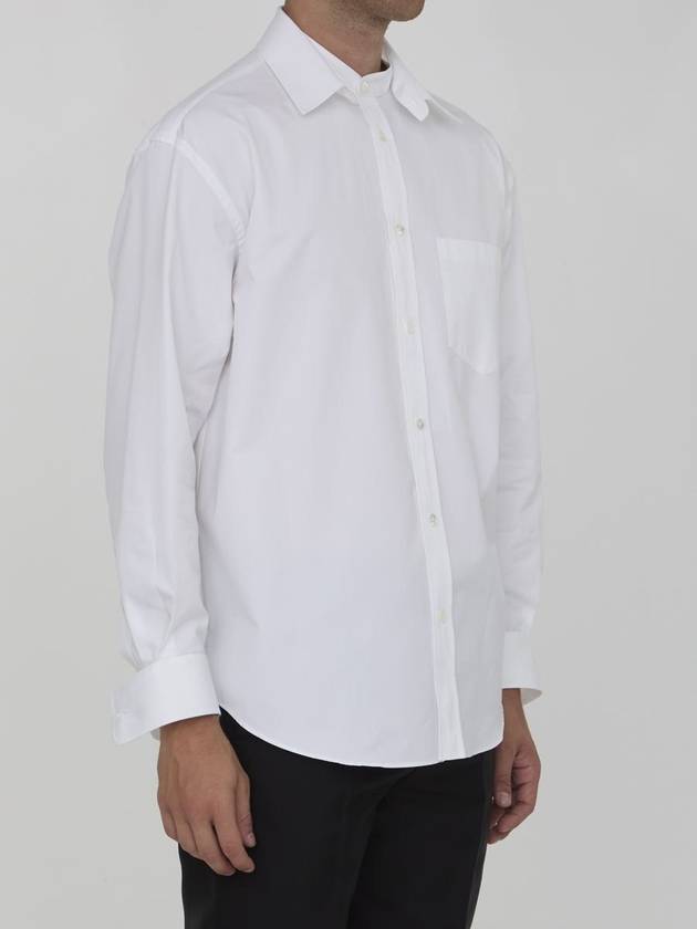 Embossed Cotton Poplin Long Sleeve Shirt White - GUCCI - BALAAN 3