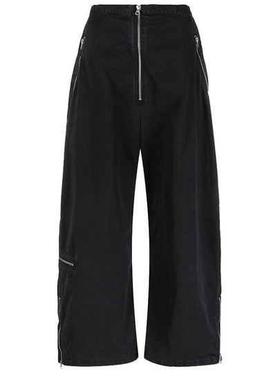 Zipper Cotton Straight Pants Black - MAISON MARGIELA - BALAAN 2