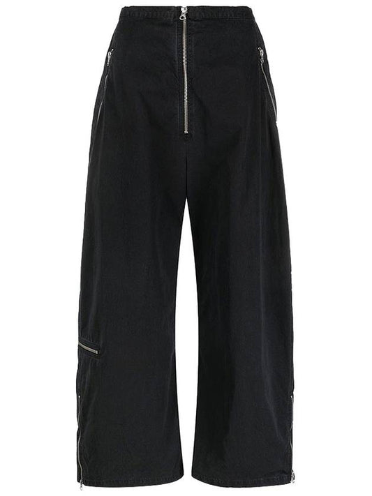 Zipper Cotton Straight Pants Black - MAISON MARGIELA - BALAAN 2