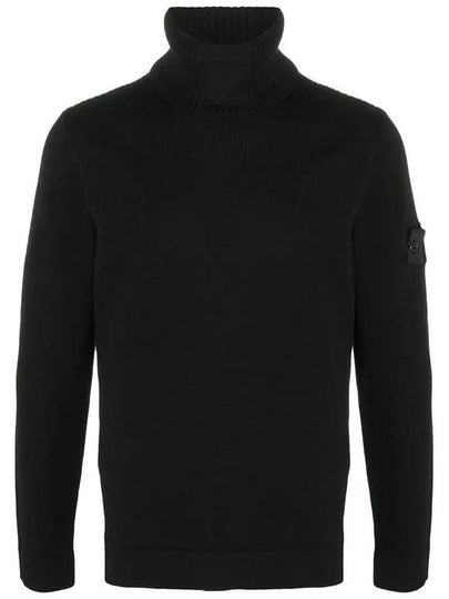 Shadow Project Wool Turtleneck Black - STONE ISLAND - BALAAN 2