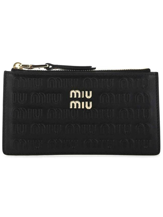 logo zipper card wallet - MIU MIU - BALAAN.