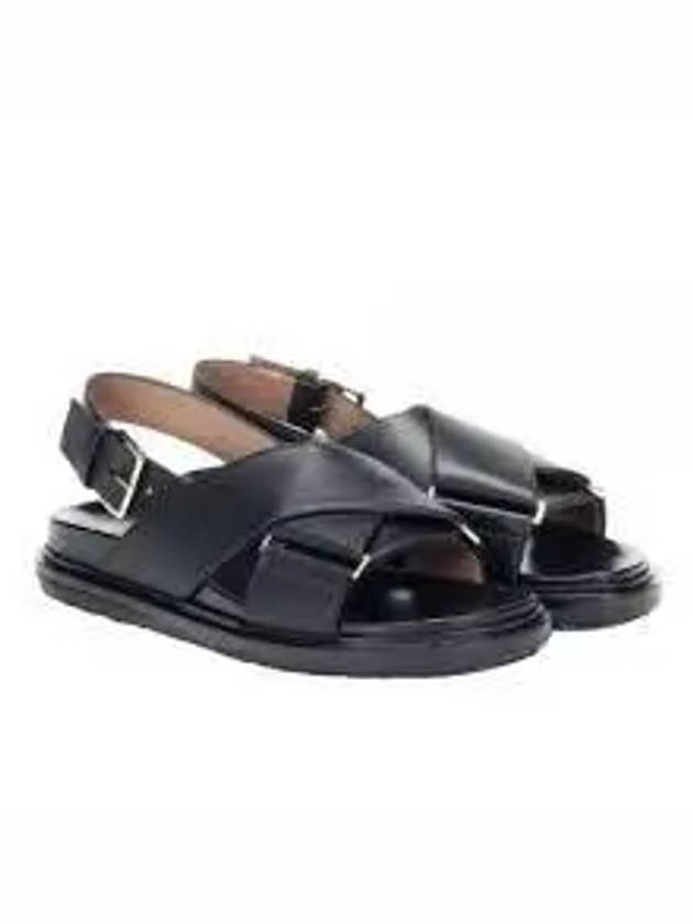 Fussbett Leather Sandals Black - MARNI - BALAAN 2