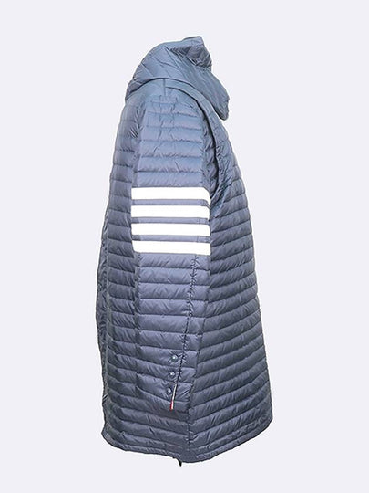 MOD013 Navy color diagonal armband down fill hood men s padded jacket size 3 - THOM BROWNE - BALAAN 2