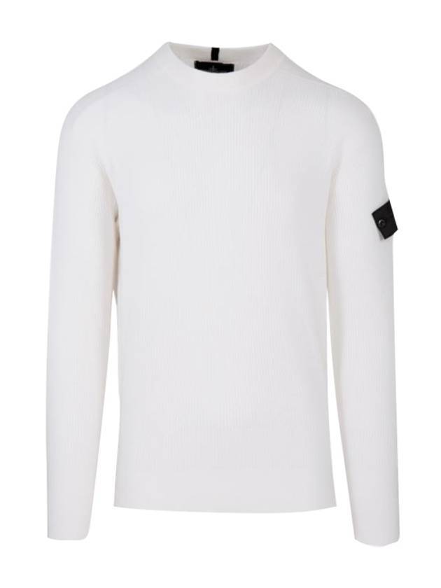 Shadow Project Wappen Patch Knit Top White - STONE ISLAND - BALAAN 1