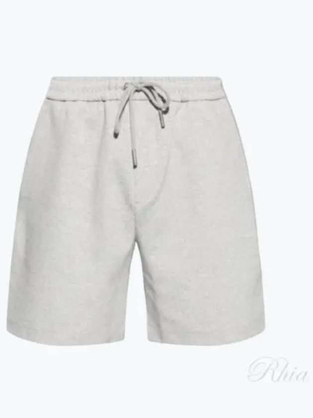 Essentials Logo Ponte Shorts Grey - MCM - BALAAN 2