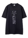 30/2 Mercerized Jersey Twisted British Sailor Short Sleeve T-Shirt Black - CP COMPANY - BALAAN 1