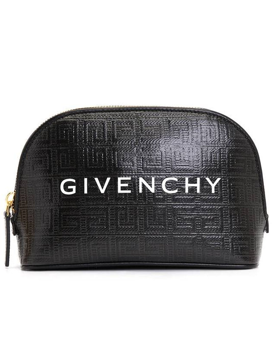 G-Essential Logo Pouch Bag Black - GIVENCHY - BALAAN 2