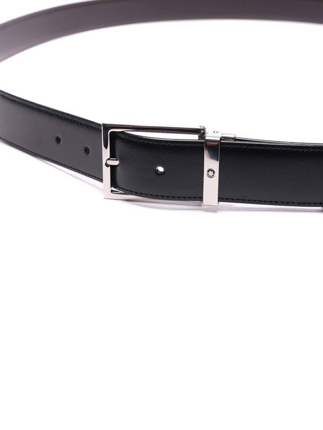 Pin Buckle Cutting Reversible Belt Black Brown - MONTBLANC - BALAAN.