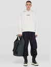 Print Logo Long Sleeve Hoodie White - JIL SANDER - BALAAN.