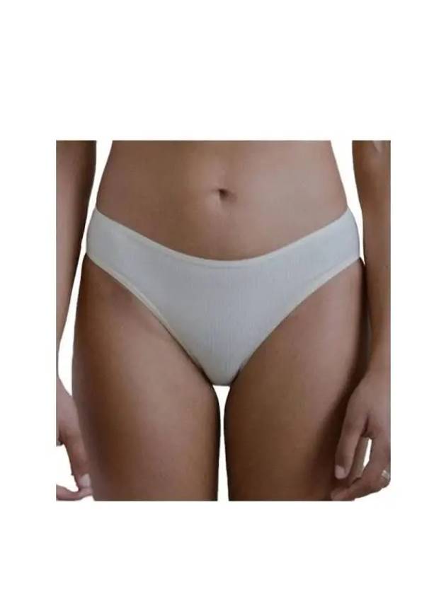 BELL rib cotton panties UNBE RB SP23 Off White - BASERANGE - BALAAN 2