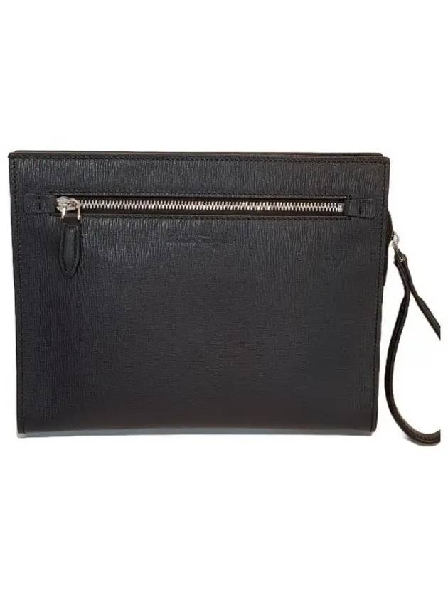 Calfskin Strap Clutch Bag Deep Ocean - SALVATORE FERRAGAMO - BALAAN 4