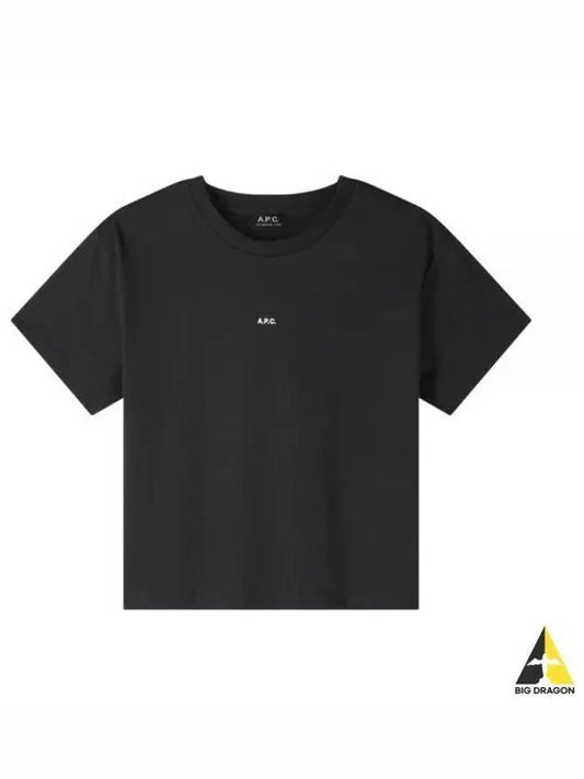 Boxy Micro Logo Short Sleeve T-Shirt Black - A.P.C. - BALAAN 2