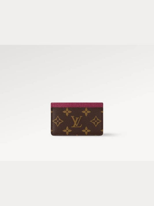 Monogram Card Wallet Fuchsia Brown - LOUIS VUITTON - BALAAN 2