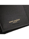 Matelasse Monogram Quilting Flap Half Wallet Black - SAINT LAURENT - BALAAN 6