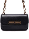 BB Gold Logo Cross Bag Black - BALENCIAGA - BALAAN 3