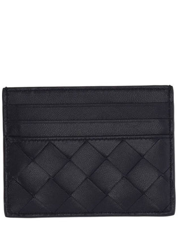 Intrecciato Leather Card Wallet Ink - BOTTEGA VENETA - BALAAN 1