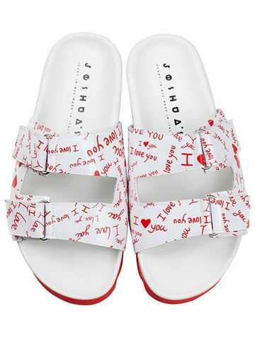 10055LV Love White Jinping Slippers - JOSHUA SANDERS - BALAAN 1