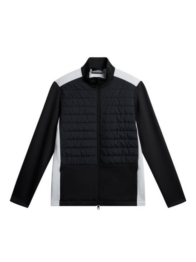 Delano Hybrid Mid Layer Padded Jacket Black White - J.LINDEBERG - BALAAN 2