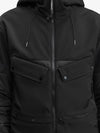 Shell R Blend Goggle Detail Hooded Jacket Black - CP COMPANY - BALAAN 6