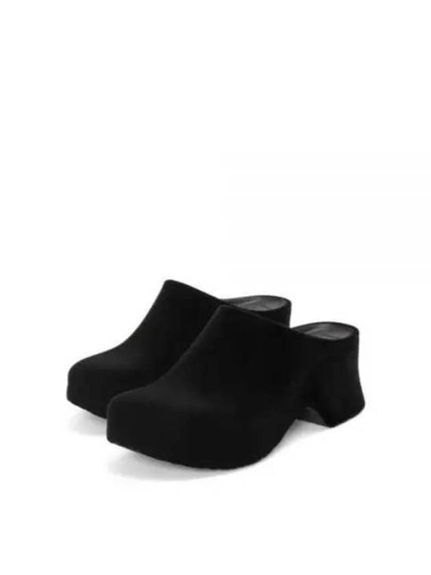 Terra Foam Clog Flocked Rubber Slip-Ons Black - LOEWE - BALAAN 2