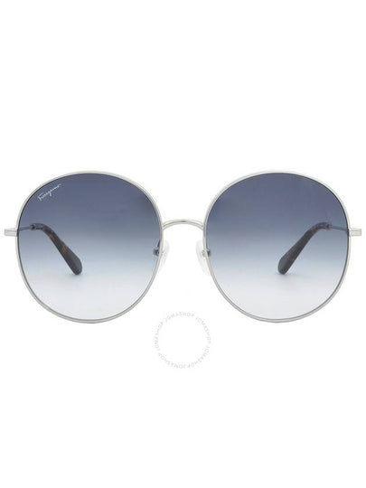 Eyewear Round Metal Sunglasses Blue - SALVATORE FERRAGAMO - BALAAN 2