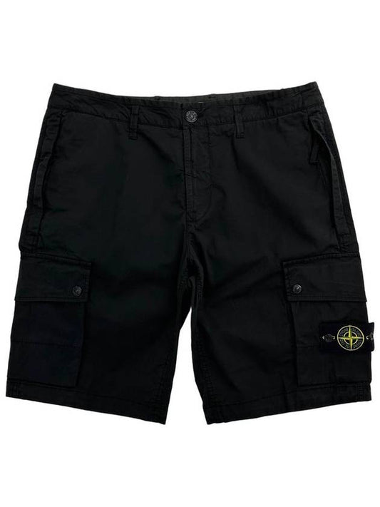 Wappen Cargo Bermuda Shorts Black - STONE ISLAND - BALAAN 2